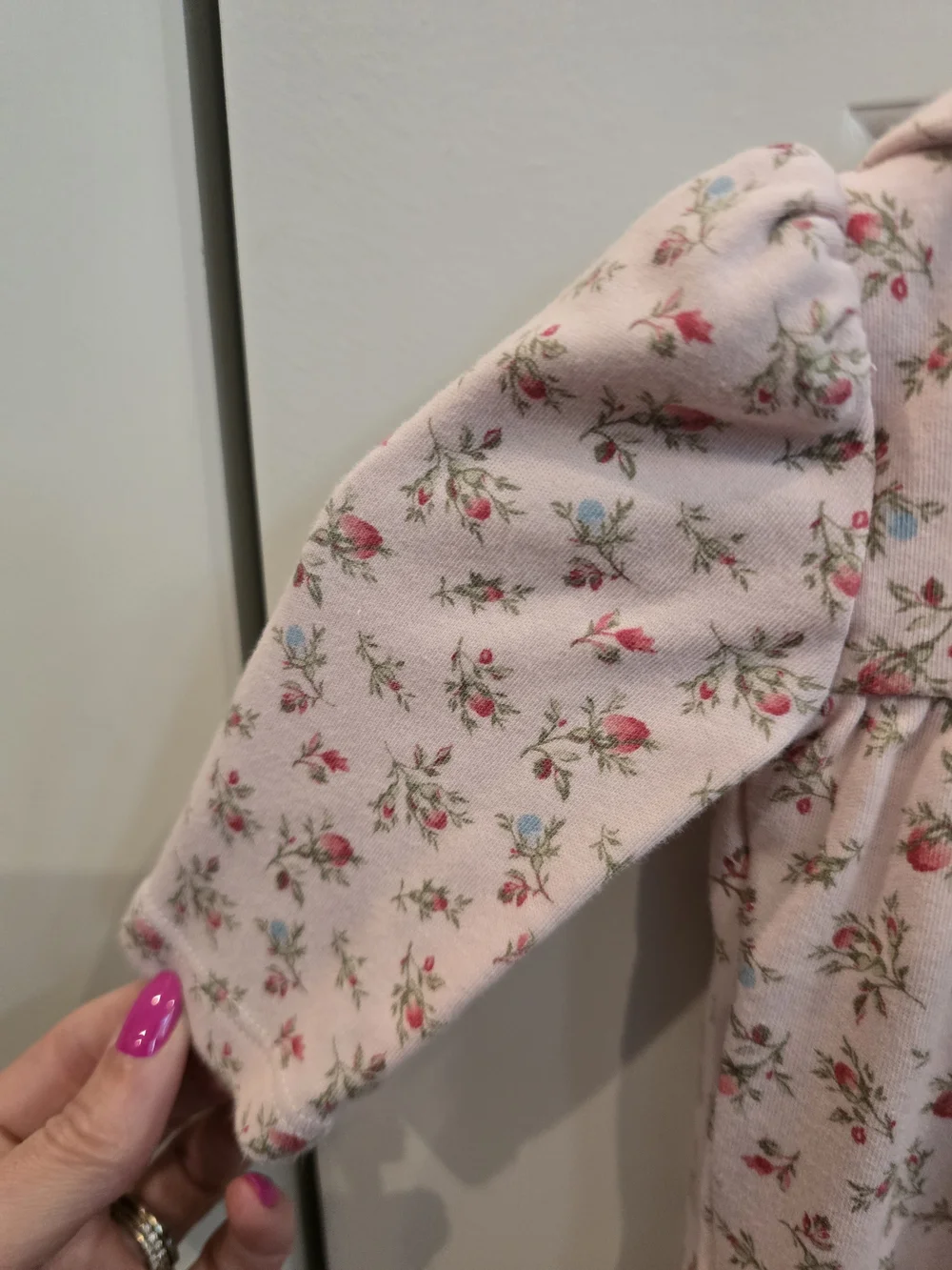 Ralph Lauren Pink Floral Long-Sleeve Baby One-Piece